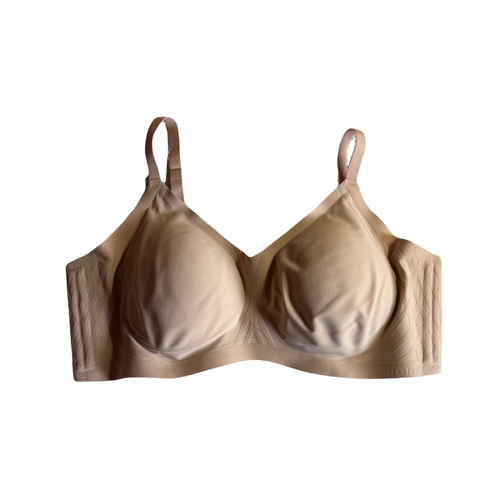 Honeylove Crossover Bra, Removable Pads, Beige 2X (~38C–40DD)